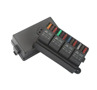 Car RV Spotlight Audio Modification Electromagnetic Relay Fuse Box Car Line With 8-way Fuse Box