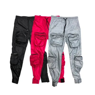 Designer Polyester Winter Fashion Cargo Pants Tactical Custom Logo Print Long Trousers Outdoor Windbreaker Pants Men