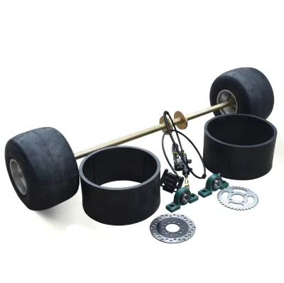 DIY Modified Go Kart Drift Trike Parts 1M Rear Axle with Drift Wheels and Rings Kit