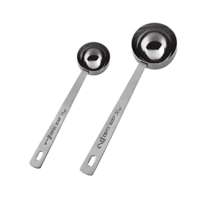 Wholesale Stainless Steel Deep Coffee Measuring Spoon for Roasted Coffee Beans and Fruit Powder 15ml/30ml Capacity