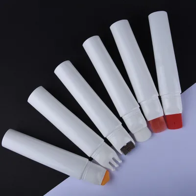 Customized 25ml Facial Skin Concealer Corrector Foundation Cream Blush Applicator Oval Packaging Tube Pump Cap Facial Cleanser