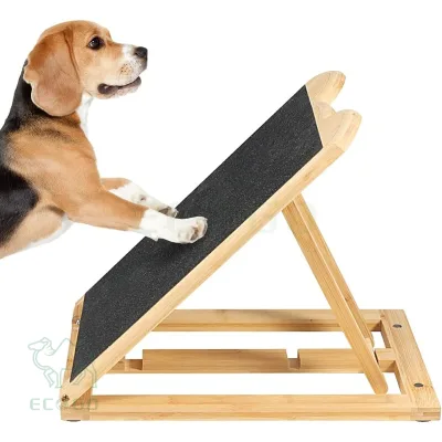 Bamboo Fear Free Dog Nail Scratch Board, Adjustable Nail File Scratch Board for Dogs Paw, Functional Dog Friendly Nail Care