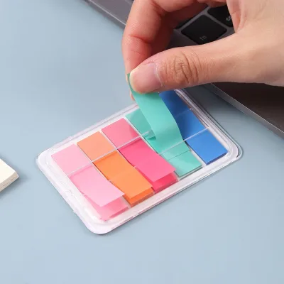 High Quality Morandi Color Self-Adhesive PET Material Index Label Sticky Notes 3.15x2.2in-for Memos and Notes