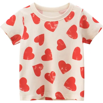 Summer Kids Oversized T-Shirt Cotton Children's Short Sleeve New Boys and Girls' Printed Casual Wear for Kids
