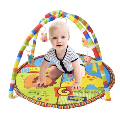 Baby Gym Play Mat Newborn Tummy Time Mat  Activity Gym Mat with Detachable Toys Toys Gift for 0-12 Months Easy to Install