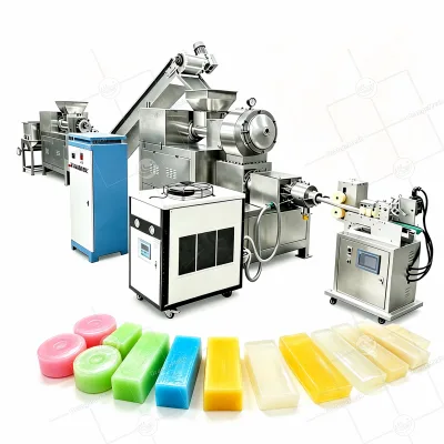 ORME Industrial High Output Bar Soap Production Line Soap Mixer Plodder Extruder Cutter Stamper Full Production Line