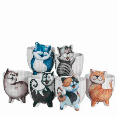 CAT POTTERY_ ASST STYLES Simple Flower Pot