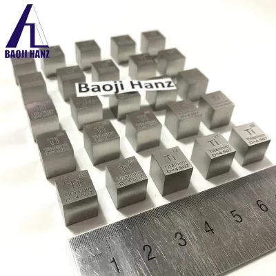 Polishing Titanium Small Cubes 10mm 1 Inch