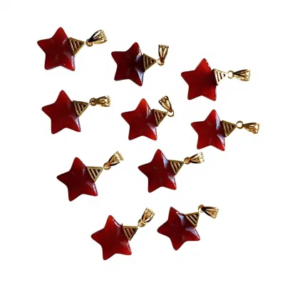 E Hao Jewelry 18k Gold Agate Star Pendant Necklace Physical Store Activity Explosions You Are My Lucky Red Chain