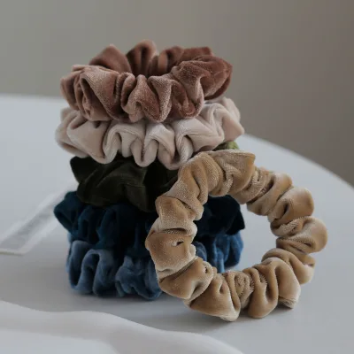 Retro Velvet Autumn Winter Elegant Small Hair Ring Exquisite High Elasticity Ins Style Wedding Headband Simple All-Match Western