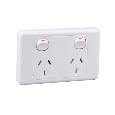 Australia Standard Double Power Point Socket SAA Approved