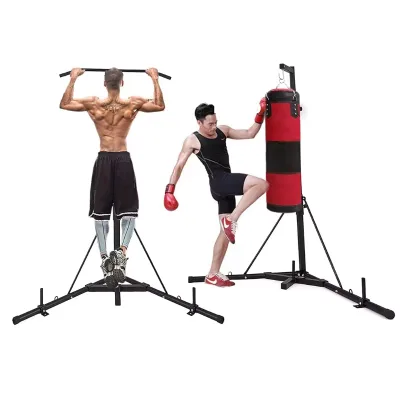 Boxing Stand With Steel Free- Standing Triangle Frame Punching Bag Speed Ball and Platform Box Stands Workout Equipment