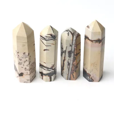 Wholesale Natural Picture Jasper Tower Crystals Healing Stones Crystal Points