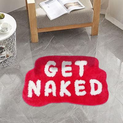 Get Naked Bath Mat Fun Bathroom Rugs Soft Non Slip Cute Bath Rug Funny Bathroom Decor for Bedroom