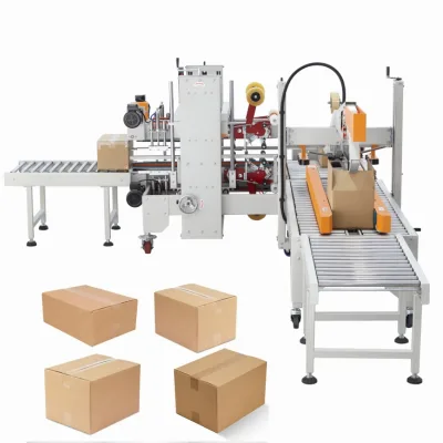 LWT Automatic Case Carton Box Closing Folding Sealing Machine Fragrance Round Bottle Sealing Machine