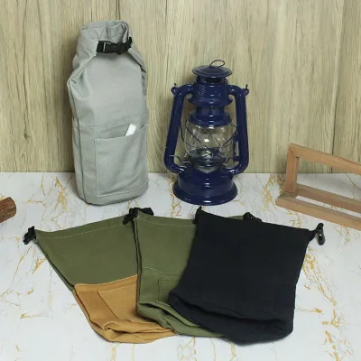 Dust-proof Outdoor Lamp Shield Cover Multi-purpose Canvas Lantern Carry Pouch Practical Lantern Carry Storage Bag for Camping
