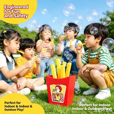 Slim Portable French Fry Bubble Stick, Soft Matte Color ABS Outdoor Camping Toy Support OEM Brand & Box Customization