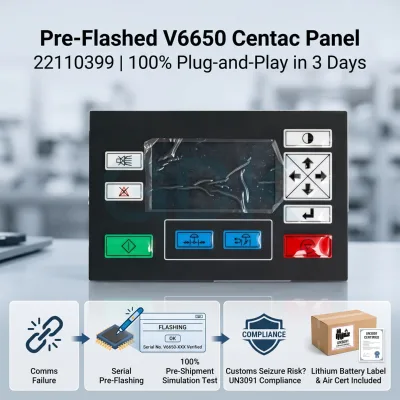 Ingersoll Rand Centac Centrifugal Air Compressor Controller Panel HMI Operator Interface Panel P/N: 22110399 / Firmware: V6650