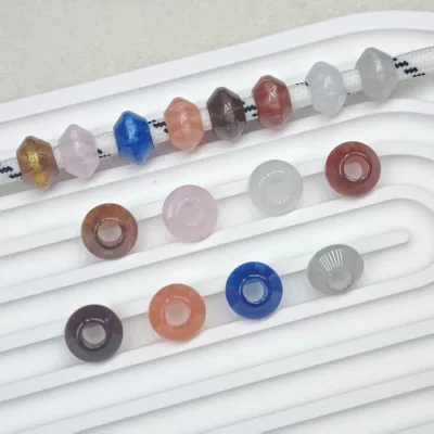16 mmRound Crystal Faceted Flat Beads, Round Beads, Large-hole  Handcrafted DIY Bracelet, Necklace Accessory Beadable  Materials
