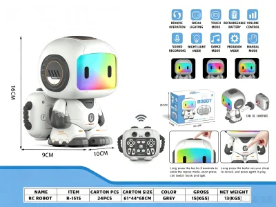 Intelligent Robot Interactive Educational Smart Toy Voice Control Gesture Sensing LED Eyes Obstacle Avoidance Kids