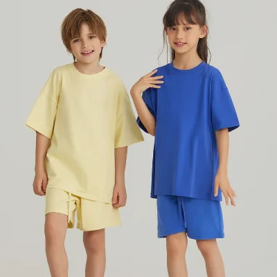 Wholesale Custom Kids Summer Top Clothes Unisex Short Sleeve Sports T-shirt Casual Cotton Children Tee Shirts