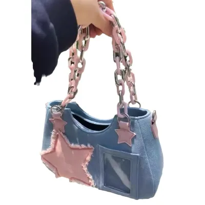 2025 New Original Cowboy Style Japanese Satchel Small Food Capacity Crossbody Bag Middle-Aged Sexy Y2K Single Shoulder Handbag