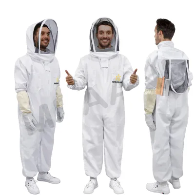 Professional Full Body Polyester Beekeeping Suit for Men Women Level D Protection Anti-Bee Bite Comfortable Lightweight Farm Use