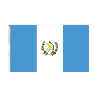 High Quality 100% Polyester 3X5FT Country Decoration Celebration Flag Guatemalan Hand Hold Car Flag Stock for Guatemala