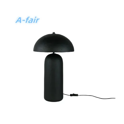 Sanded Ceramic Mushroom Table Lamp with Ceramic Shade for Bedroom Decorations Lighting
