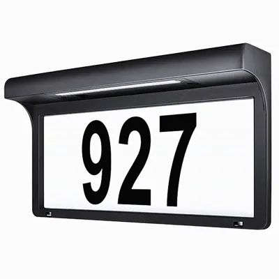Waterproof Wireless Green Solar Address Lamp Outdoor LED Solar Number Lighting for Hotel Home Garden Shop