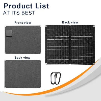 AISMARTGOO 9W Solar Panel Portable Folding Bag Charging Board Photovoltaic Panel Suitable Hiking Fishing, Outdoor Portability