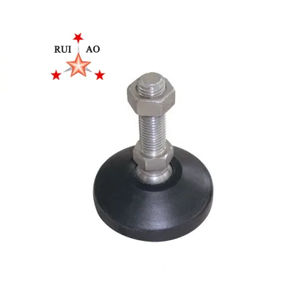 Diameter 80 Anti Slip Round Base RUIAO Level Adjustment Feet Leveling Foot for Machines Mount Plate