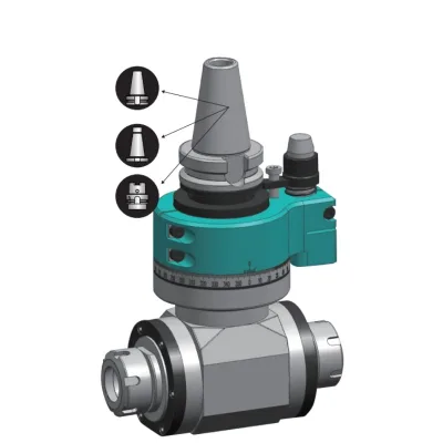Wholesale BT40 Steel High Speed Angle Head 90-ER32 Degree Large Torque Metal Gear Tool Holder Clamping