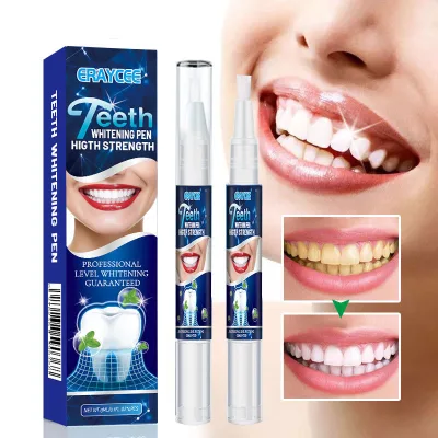 Minty Peppermint Teeth Whitening Gel Pen with Herb Material for Yellow Teeth Brightening Tartar Removal & Oral Care (4 Count)