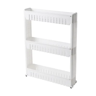Heavy Duty 3 Shelf Utility Cart White Plastic Hand Hotel Restaurant Service Trolley Service Trolley for Restaurant