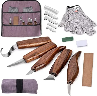 High Quality Woodworking Suit Wood Carving Tools Set Hand Tool Graver for DIY Sculpturing Carpenter Experts Professional Knives