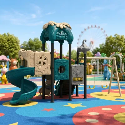Customized Outdoor Playground Equipment With Spiral Slide Swing Schools for Wholesalers and Community Park Buyers