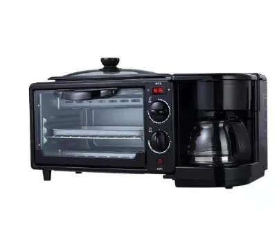Wholesale/Customized Hot 3 in 1 Breakfast Station Kitchen Coffee Maker Home Toaster with Sandwich Portable Breakfast Maker