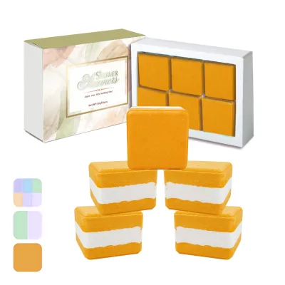 Private Label Flower Scent Customized Natural Organic Essential Oils Shower Steamer Set Bath Bomb Tablet