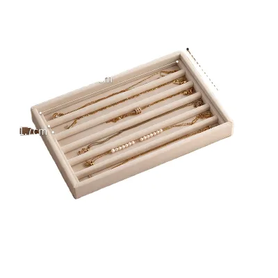 Wholesale Hot Selling Premium Simple Rectangular Flannel Ring Earrings Plate Empty Jewelry Display Rack Storage Box Tray Palletr
