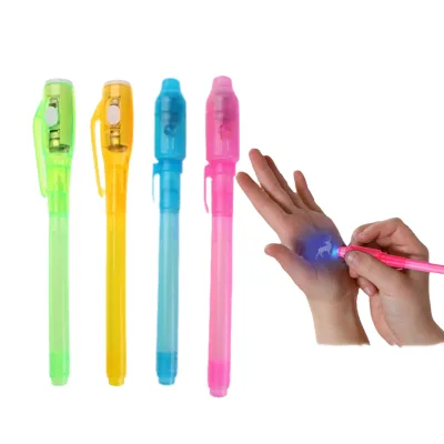 Wedding Invitation Magic Invisible UV Light Pen Kids Diary Invisible Ink UV Light Pen Adult Secret Message Spy Pen Flashlight