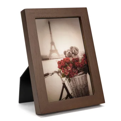 4x6 Solid Wood High Definition Photo Display Frame Pack 2 Tabletop or Wall Mountable Shadow Box for Pictures