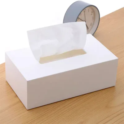 Custom Rectangular Clear Acrylic Napkin Stand Holder With Lid Paper Acrylic Facial Tissue Storage Box for Home