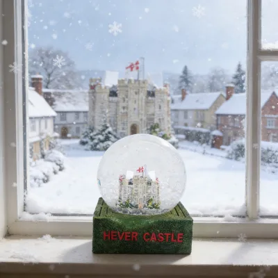 Custom Resin Craft Hever Castle Snow Globe Handcrafted Water Globe for Travel Souvenirs