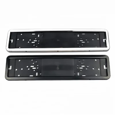 Wholesale European Car License Plate Frame Stainless Steel & PP Plastic Combination Anti-Lost Security Screw Holes