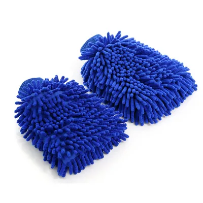 Double Sided Soft Microfiber Chenille Multi-Functional Lightweight Comfortable Cleaning Gloves for Car Home Use Scratch Free