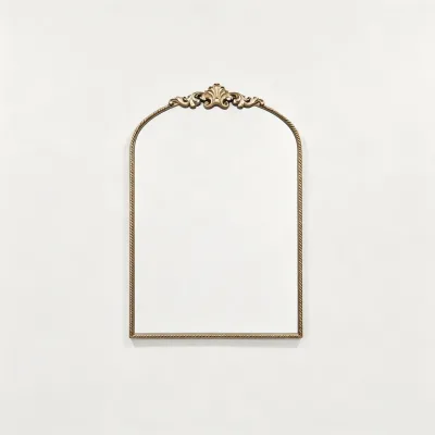 Hot Sale High Quality Vintage Metal Arch Mirror Frame Tempered Mirror for Entryway Living Room Bathroom Vinaty Area Wall Mounted