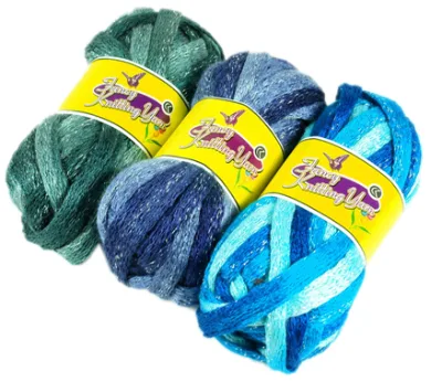 Webbed Mesh Ribbon Ruffle Knitting Yarn for Girl's Fishnet Shirts