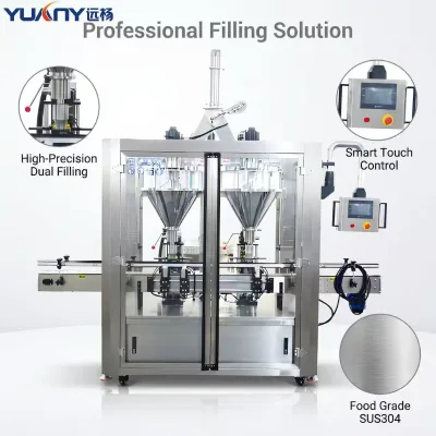 Fully Automatic Auger Powder Filling Machine Servo Driven Dry Powder Filler for Protein Beverage Flour Spice Bottle Jar Can