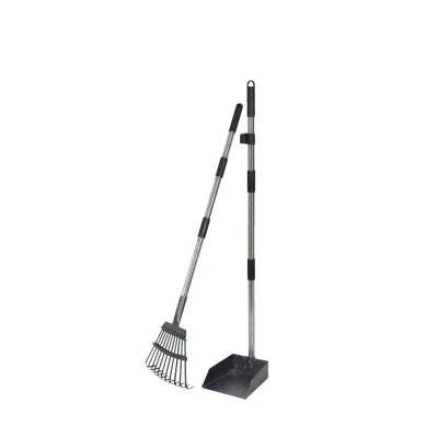 Toothed Rake and Dustpan Set for Garden Farm Tools